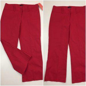 NWT BEBE SYDNEY Dark Pink Slit Hem Cropped/Ankle Dress Pants